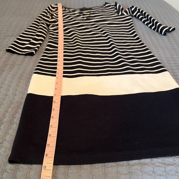 The Limited Navy Stripe Shift 3/4 Sleeve Dress Size XS - Picture 3 of 4
